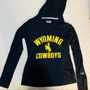 Wyoming Cowboy Under Armour Long Sleeve with Hood